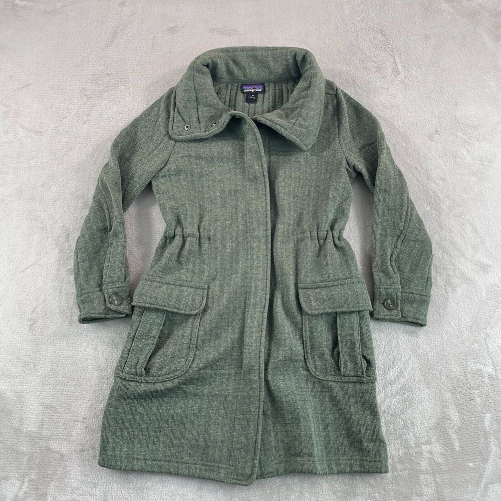 Patagonia Better Sweater Coat Women XS Industrial Green Full Zip Pockets $179